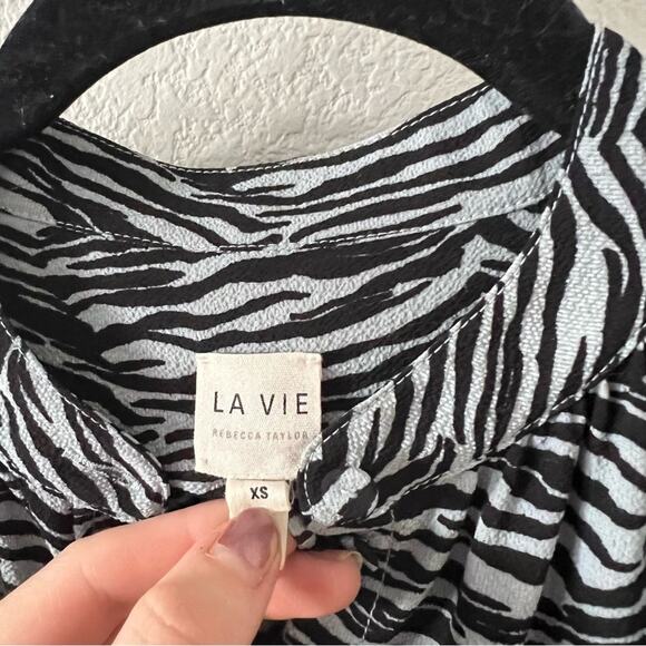 Rebecca Taylor La Vie Tiger Print Blouse - Picture 5 of 8